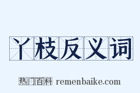 丫枝反义词是什么意思的图片